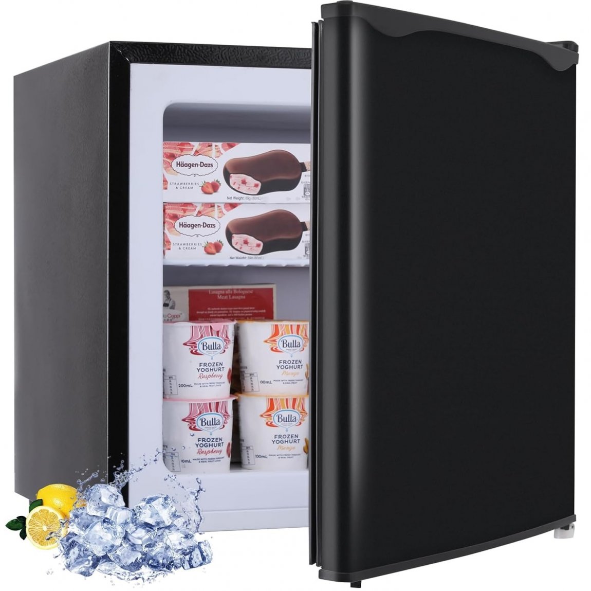 Upright Freezer,1.1Cu.ft Mini Freezer with Removable Shelf, Single Door Compact Mini Freezer, Small freezer for Home/Dorms/Apartment/Office (Black)