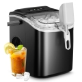 3K+ bought in past month, Ice Makers Countertop, Only $37, Shop Now! Portable Ice Maker Machine with Handle,Self-Cleaning Ice Maker, 26Lbs/24H, 9 Ice Cubes Ready in 6 Mins, with Ice Scoop and Basket, for Home / Office / Kitchen / Camping / RVs (Black)