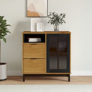 The Versatile Solid Pine Sideboard with Glass Door - A Timeless Addition to Your Home