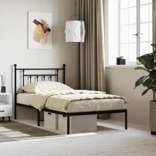 Classic yet Sturdy: The Metal Bed Frame with Headboard for Your Comfy Twin Mattress