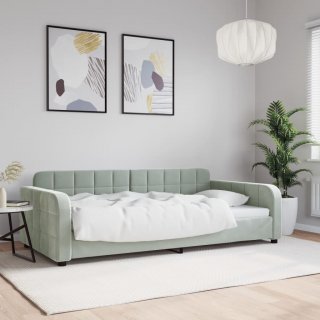 Versatile and Comfy: The Light Gray Velvet 2-in-1 Day Bed