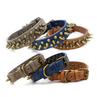 Retro Studded Spiked Rivet Dog Collar: A Stylish and Durable Choice for Your Pet