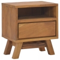 Solid Teak Wood Bedside Cabinet: A Scandinavian-Styled Addition to Your Bedroom