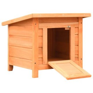 The Rustic Solid Pine & Fir Wood Cat House - A Safe Haven for Your Beloved Cat