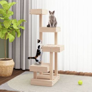 Ultimate Solid Pine Cat Tree for Endless Cat Entertainment