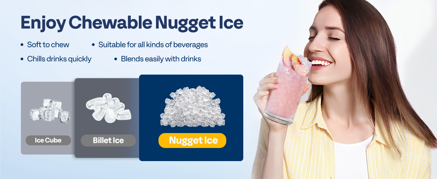 Portable Nugget Ice Cube Maker Machine