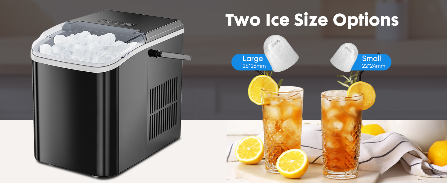 Countertop Ice Maker Ice Machine, Portable Self-Cleaning Ice Machine